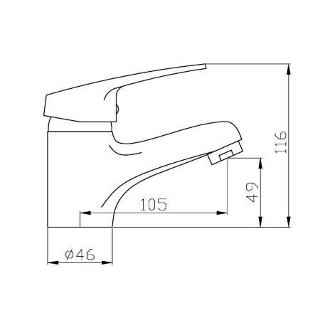Смеситель для раковины однорычажный Agger Exact A2102100 хром